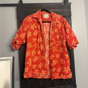 Red/Orange Floral Hawaiian Shirt